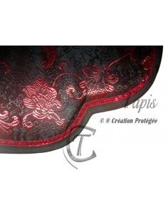 Tapis Creativolte baroque noir et rouge