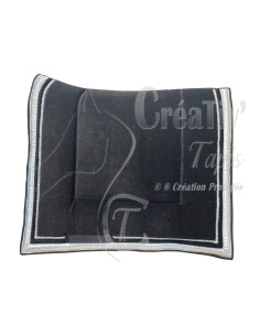 Tapis Dressage royal velours pailleté noir