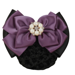 Résille mauve et perles...