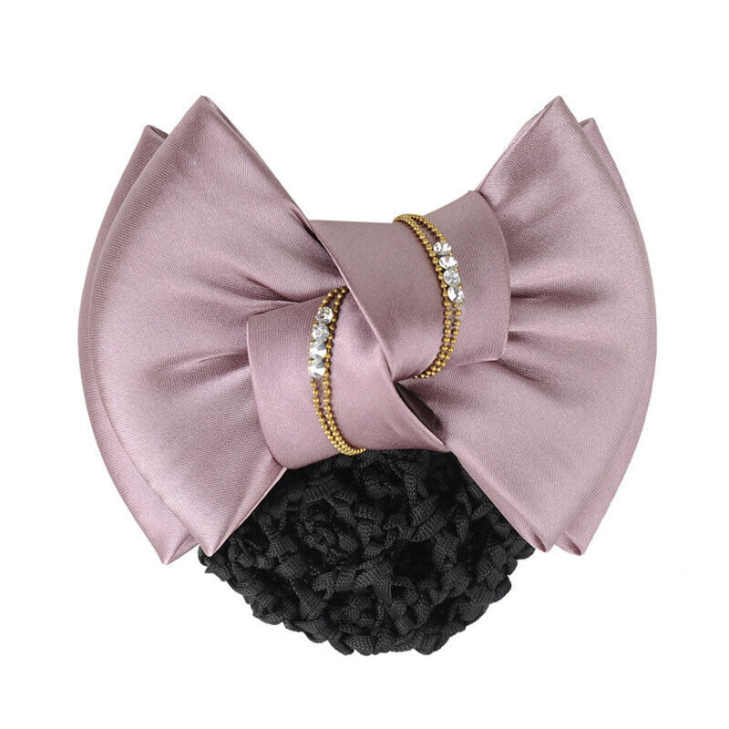 Résille vieux rose et strass pour cheveux