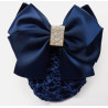 Résille marine et strass carré pour cheveux
