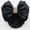 Résille noire et strass carré pour cheveux