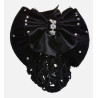 Résille noir et velours strass pour cheveux
