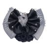 Résille noir rayé strass pour cheveux