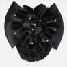 Résille rose noir strass pour cheveux