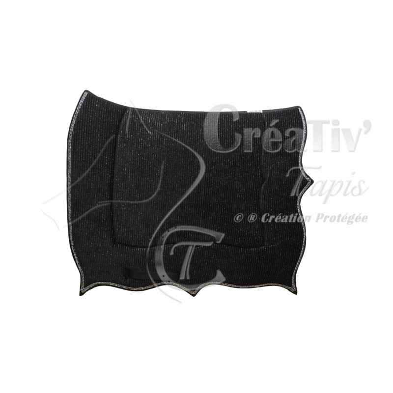Tapis Bird velours noir pailleté