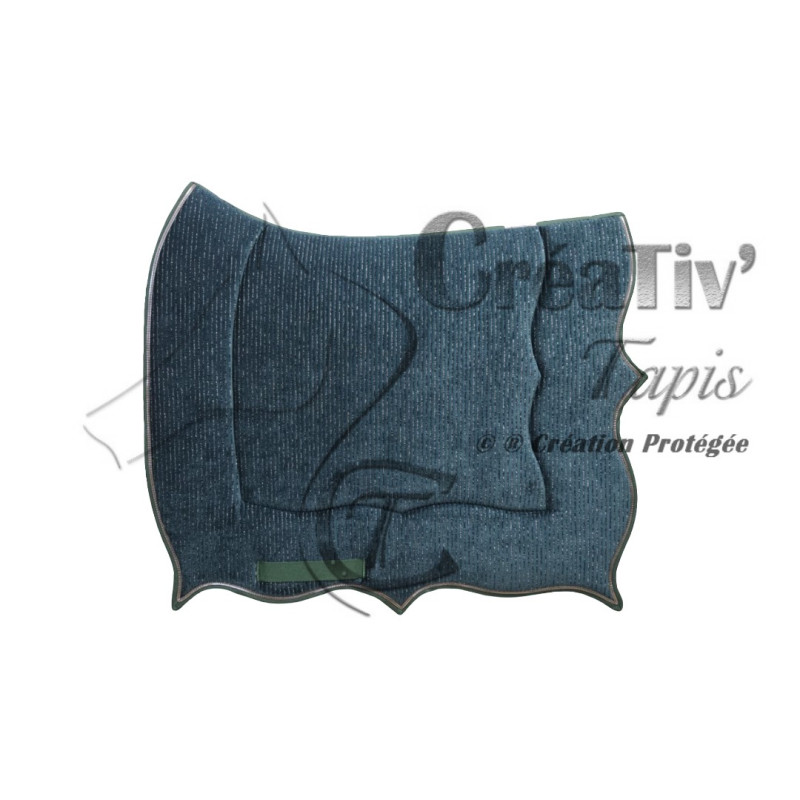 Tapis Bird velours vert pailleté