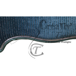 Tapis Bird velours vert pailleté