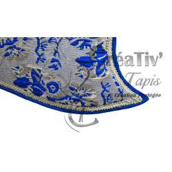 Tapis Luna baroque bleu roi