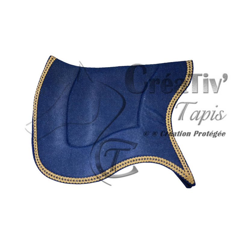 Tapis Pointe Ibérique bleu roi pailleté