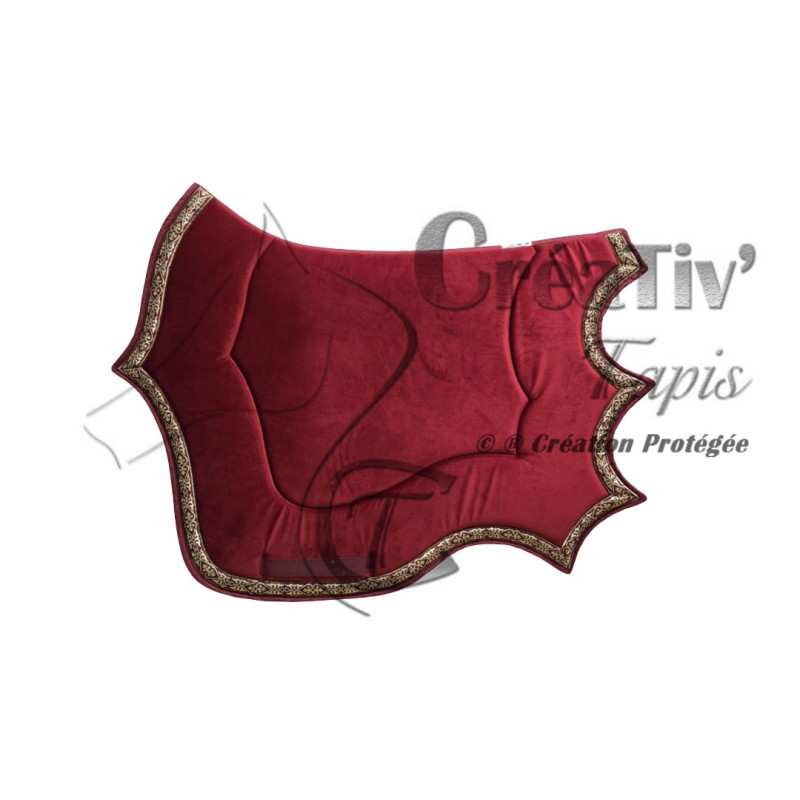 Tapis Emblème velours bordeaux