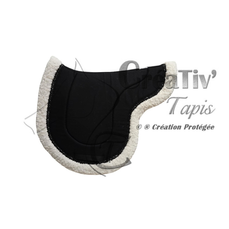 Tapis Forme de selle noir et mouton