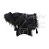 Ensemble tapis de surfaix et collier plumes noires