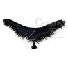 Ensemble tapis de surfaix et collier plumes noires