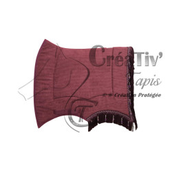 Ensemble tapis Tripointes et collier bleu lit de vin