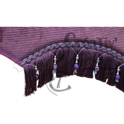 Ensemble tapis Tripointes et collier bleu lit de vin