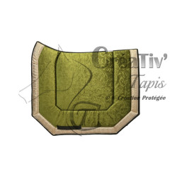 Tapis Coins Coupés velours baroque vert