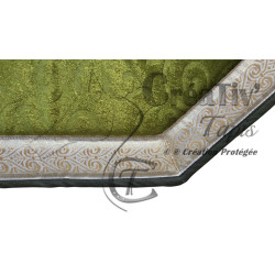 Tapis Coins Coupés velours baroque vert