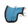 Tapis Forme de selle 2 pointes velours turquoise