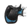 Tapis Forme de selle 2 pointes velours turquoise