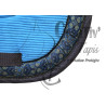 Tapis Forme de selle 2 pointes velours turquoise
