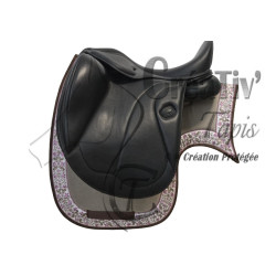 Tapis Forme de selle 2 pointes velours beige