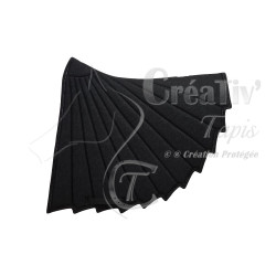 Tapis Eventail noir pailleté