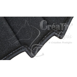 Tapis Eventail noir pailleté
