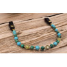 Frontal Lithothérapie n° 57 Oeil du Tigre/Howlite/Turquoise Africaine