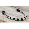 Frontal Lithothérapie n° 47 Quartz rose/Agate noire