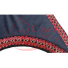 Tapis Pointe ibérique velours noir et rouge