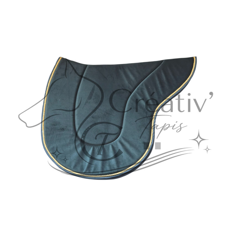 Tapis Forme de selle velours vert