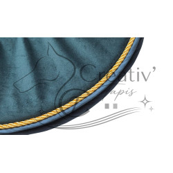 Tapis Forme de selle velours vert