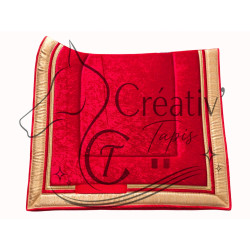 Tapis Dressage royal velours rouge