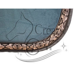 Ensemble Tapis Triarond et collier vert canard