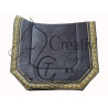 Tapis Coins coupés velours noir et or