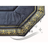 Tapis Coins coupés velours noir et or