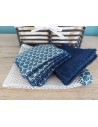 Lingettes lavables bleu marine