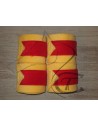 Bandes de polo jaune et rouge